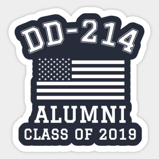 Patriotic DD-214 Alumni Class of 2019 Sticker